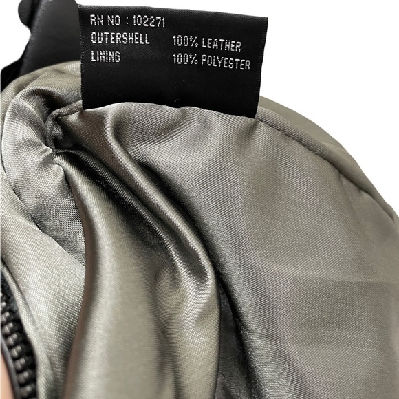 𝅺reilly OLMES R&O BLACK Soft LEATHER Blazer JACKET Lined Zip Up Pockets Y2K M - Picture 5 of 8